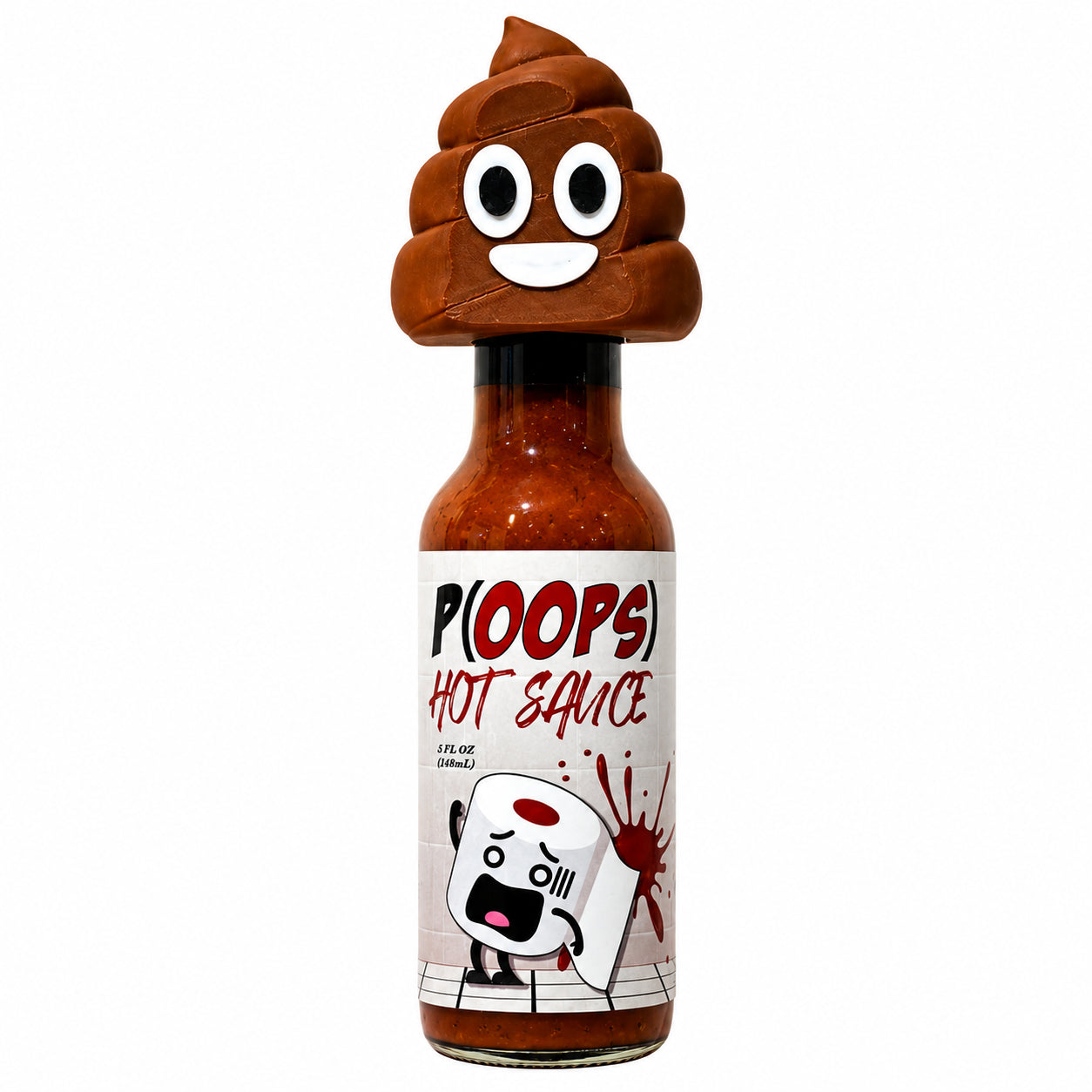 P(OOPS) Hot Sauce with 3D Printed Poop Emoji Bottle Topper