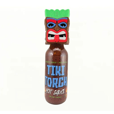 Tiki Torch Hot Sauce with Tiki Mask