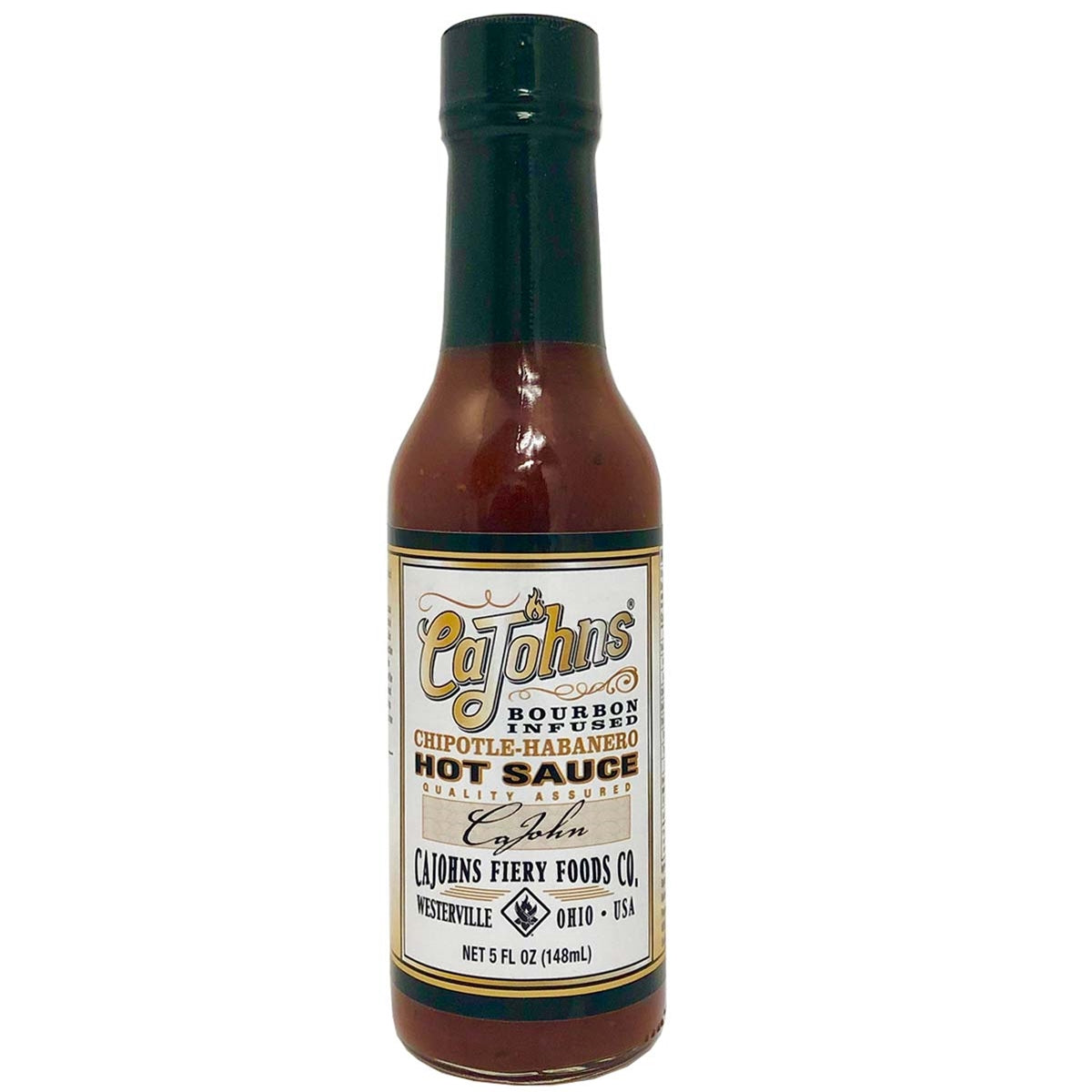 Cajohn's Bourbon Infused Chipotle Habanero Hot Sauce