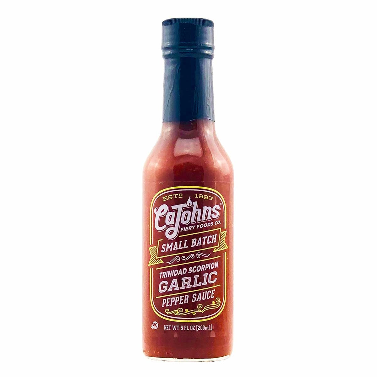 Cajohn's Small Batch Garlic Trinidad Scorpion Pepper Sauce
