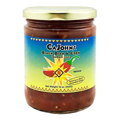 Cajohns Black Bean and Corn Medium Salsa