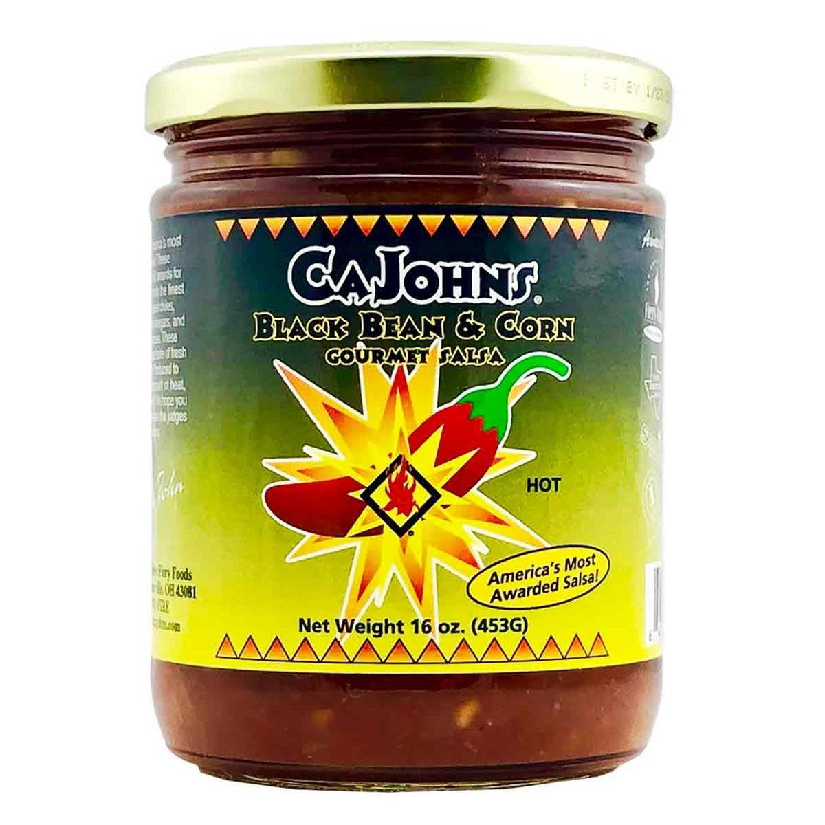 Cajohns Black Bean and Corn Salsa-Hot