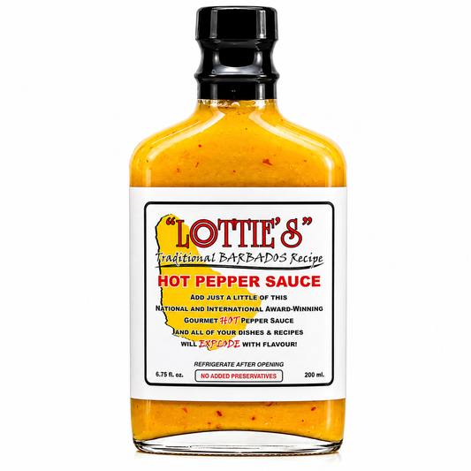 Lottie's Traditional Barbados Recipe “Yellow” Hot Pepper Sauce