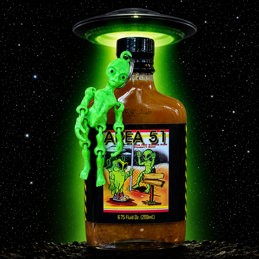Area 51 - The Hot Sauce That Doesn't Exist with Alien Keychain