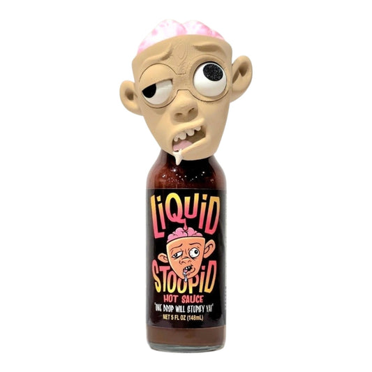 CaJohns Liquid Stoopid Hot Sauce with 3D Printed Head/Movable Eyes
