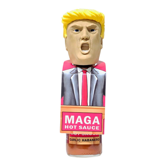 President Trump’s MAGA Hot Sauce with 3D Trump Face Bottle Topper
