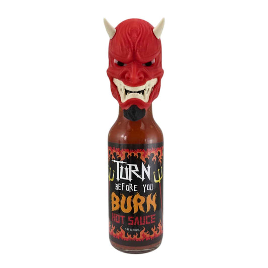 Turn Before You Burn Hot Sauce with Devil Head