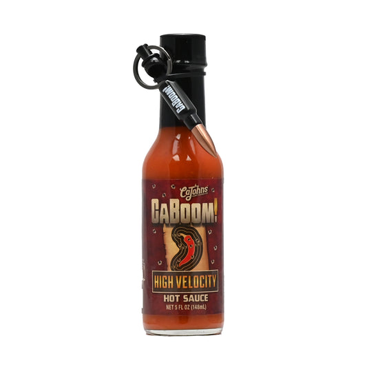 CaBoom! High Velocity Hot Sauce with Bullet Bottle Opener Keychain