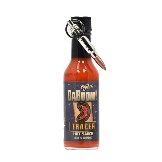 CaBoom! Tracer Hot Sauce with Bullet Bottle Opener Keychain